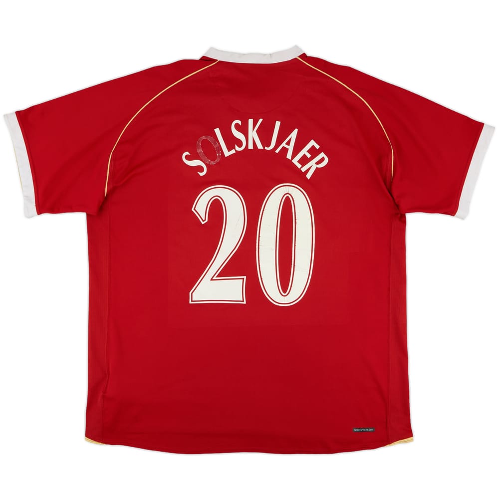 2006-07 Manchester United Home Shirt Solskjaer #20 - 4/10 - (XXL)