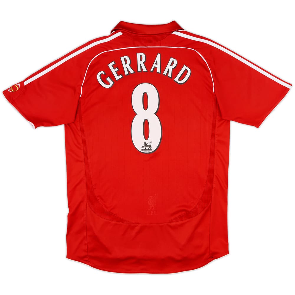 2006-08 Liverpool Home Shirt Gerrard #8 - 8/10 - (M)