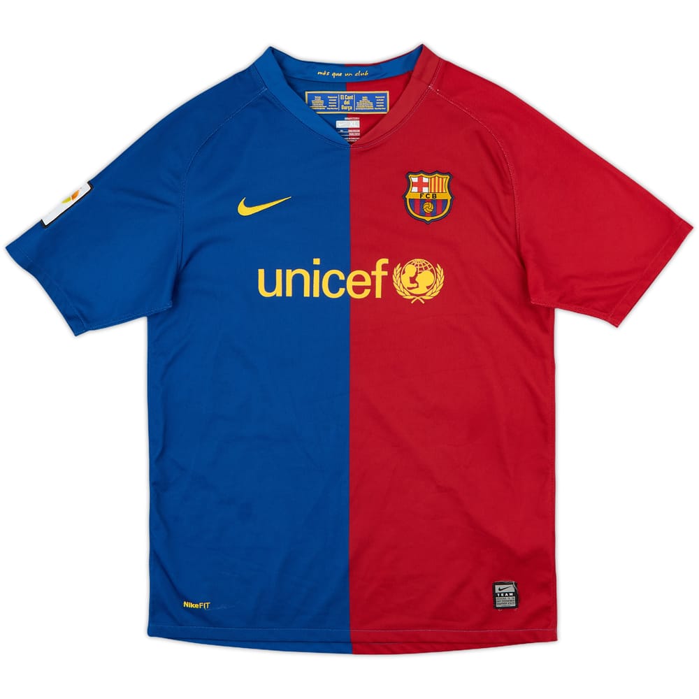 2008-09 Barcelona Home Shirt - 9/10 - (XL.Boys)