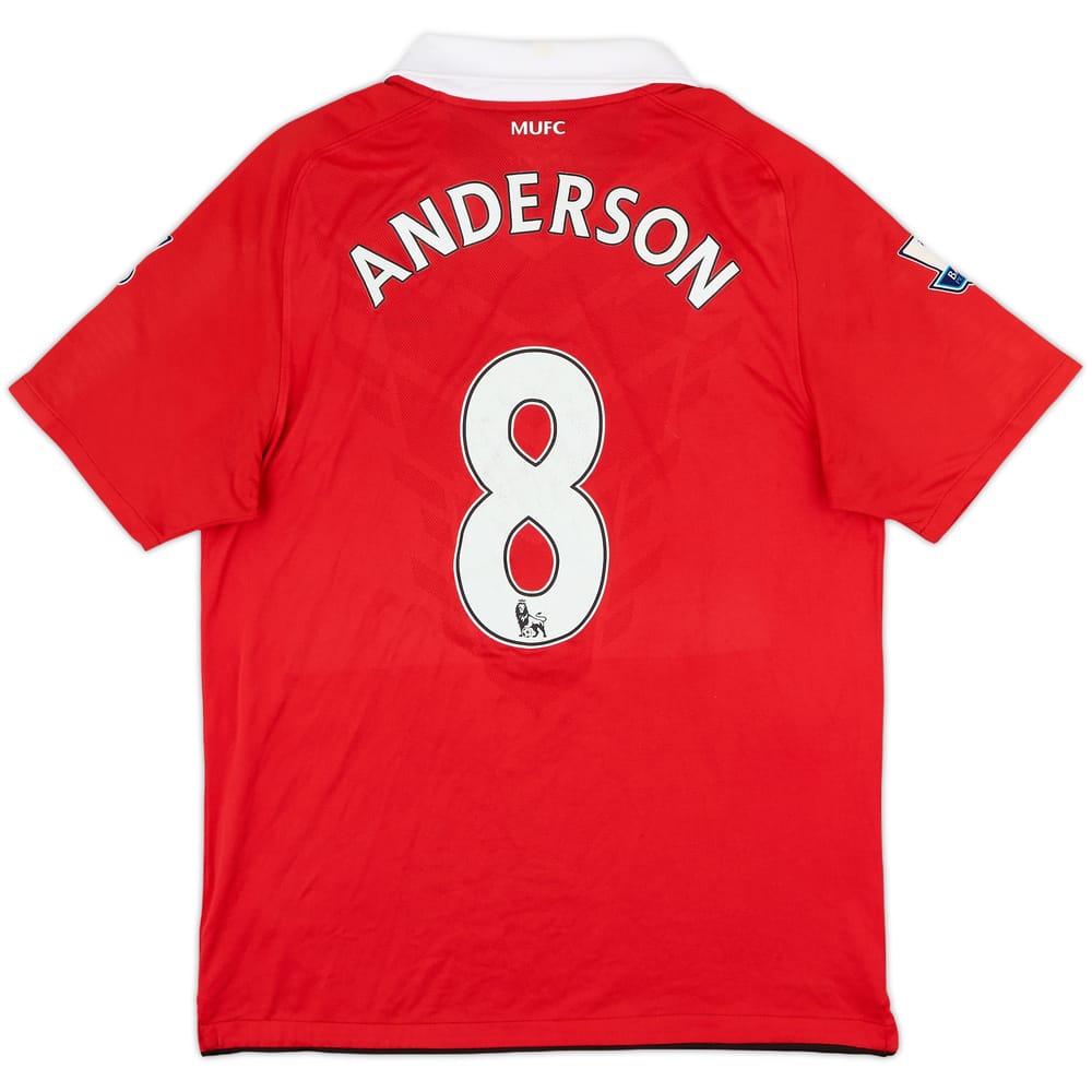 2010-11 Manchester United Home Shirt Anderson #8 - 5/10 - (M)