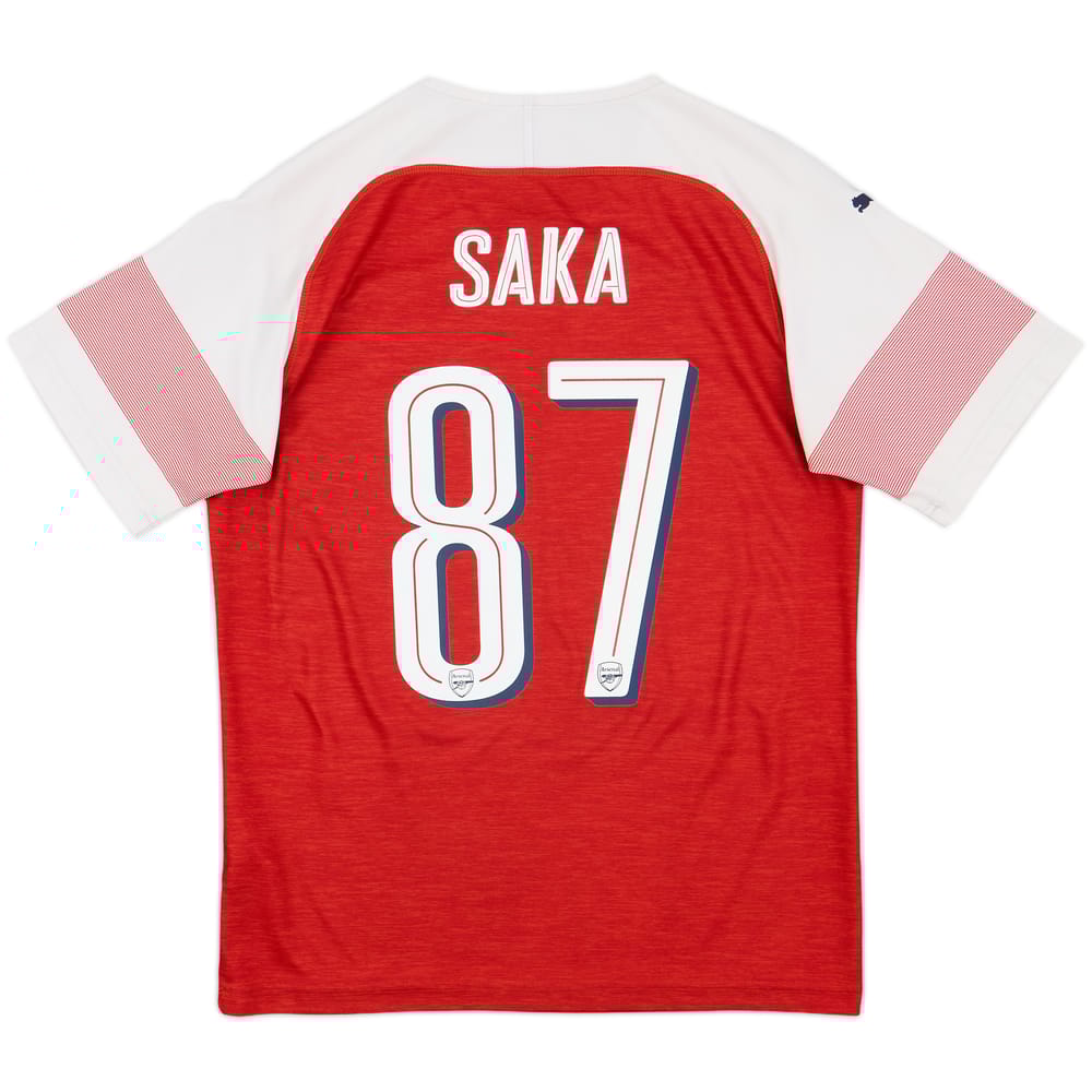 2018-19 Arsenal Home Shirt Saka #87 - 7/10 - (M)