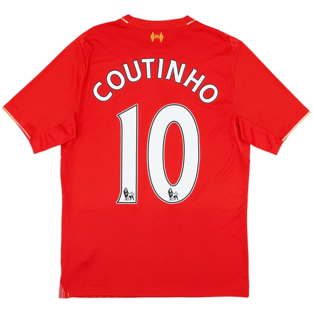 2015-16 Liverpool Home Shirt Coutinho #10 - 3/10 - (S)