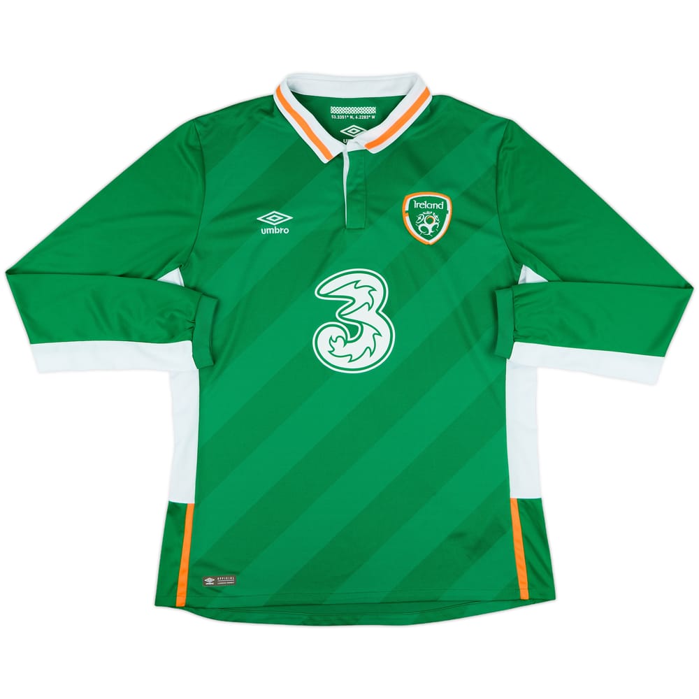 2016-17 Ireland Home L/S Shirt - 10/10 - (XL)