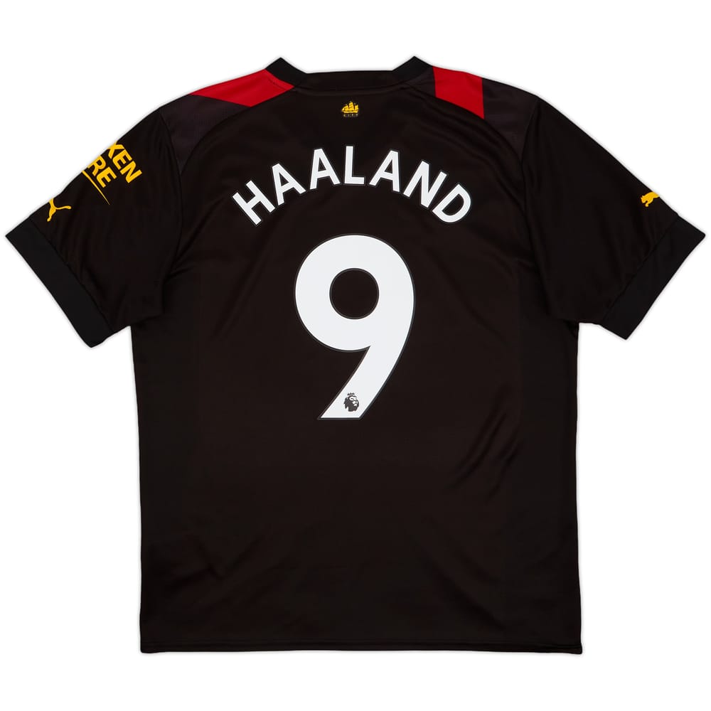 2022-23 Manchester City Away Shirt Haaland #9 - 9/10 - (L)
