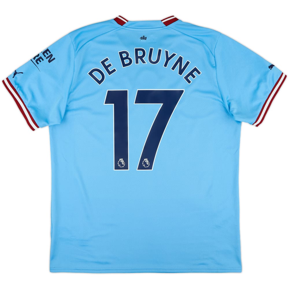 2022-23 Manchester City Home Shirt De Bruyne #17 - 8/10 - (L)