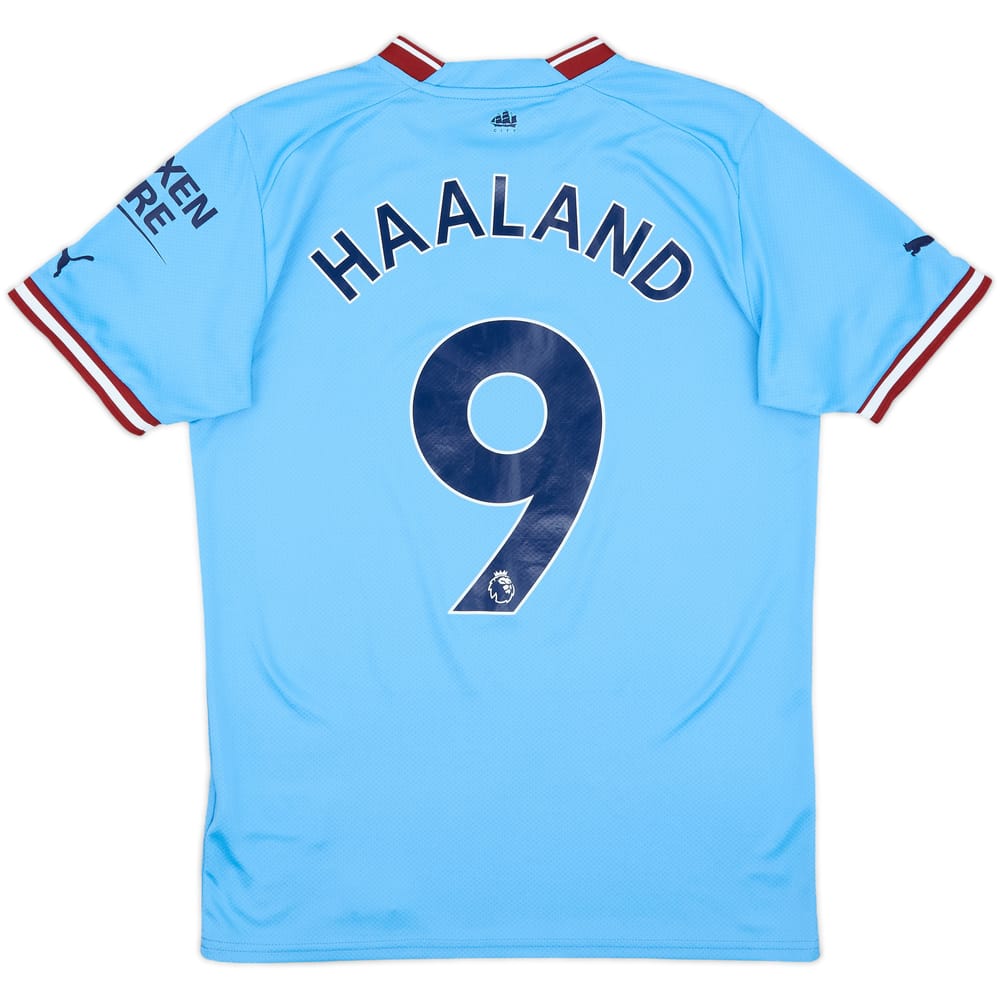 2022-23 Manchester City Home Shirt Haaland #9 - 8/10 - (S)