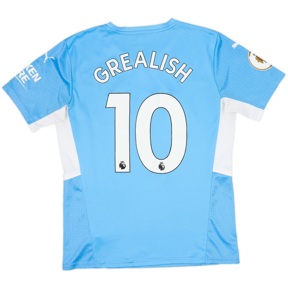 2021-22 Manchester City Home Shirt Grealish #10 - 8/10 - (M)