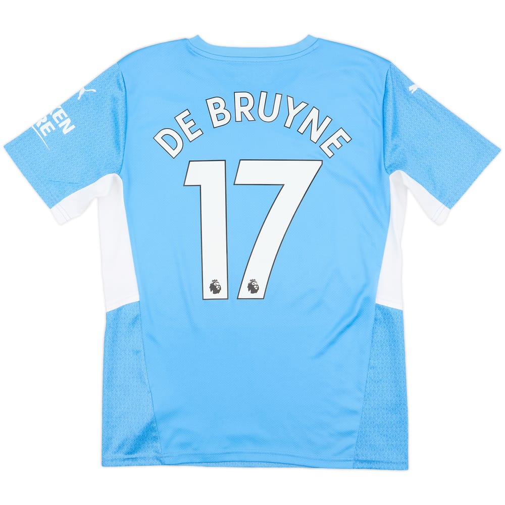 2021-22 Manchester City Home Shirt De Bruyne #17 - 9/10 - (M)