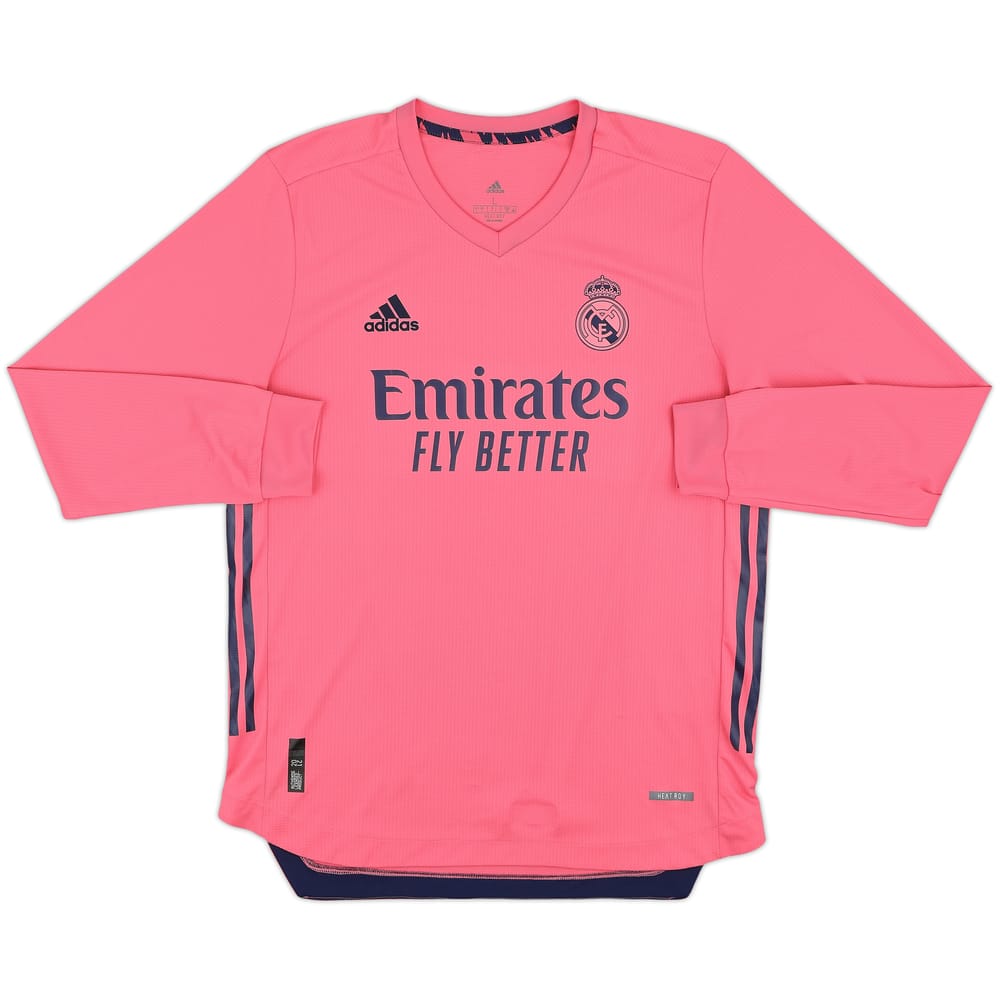 2020-21 Real Madrid Authentic Away L/S Shirt - 8/10 - (L)