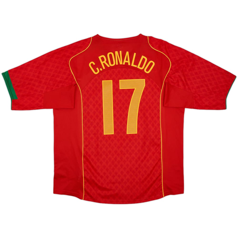 2004-06 Portugal Home Shirt C.Ronaldo #17 - 8/10 - (XL)