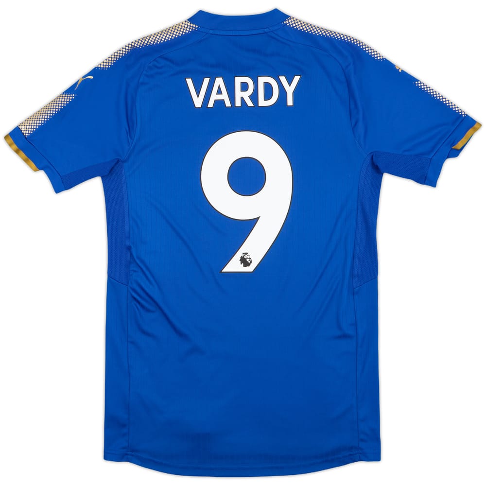 2017-18 Leicester Home Shirt Vardy #9 - 8/10 - (S)
