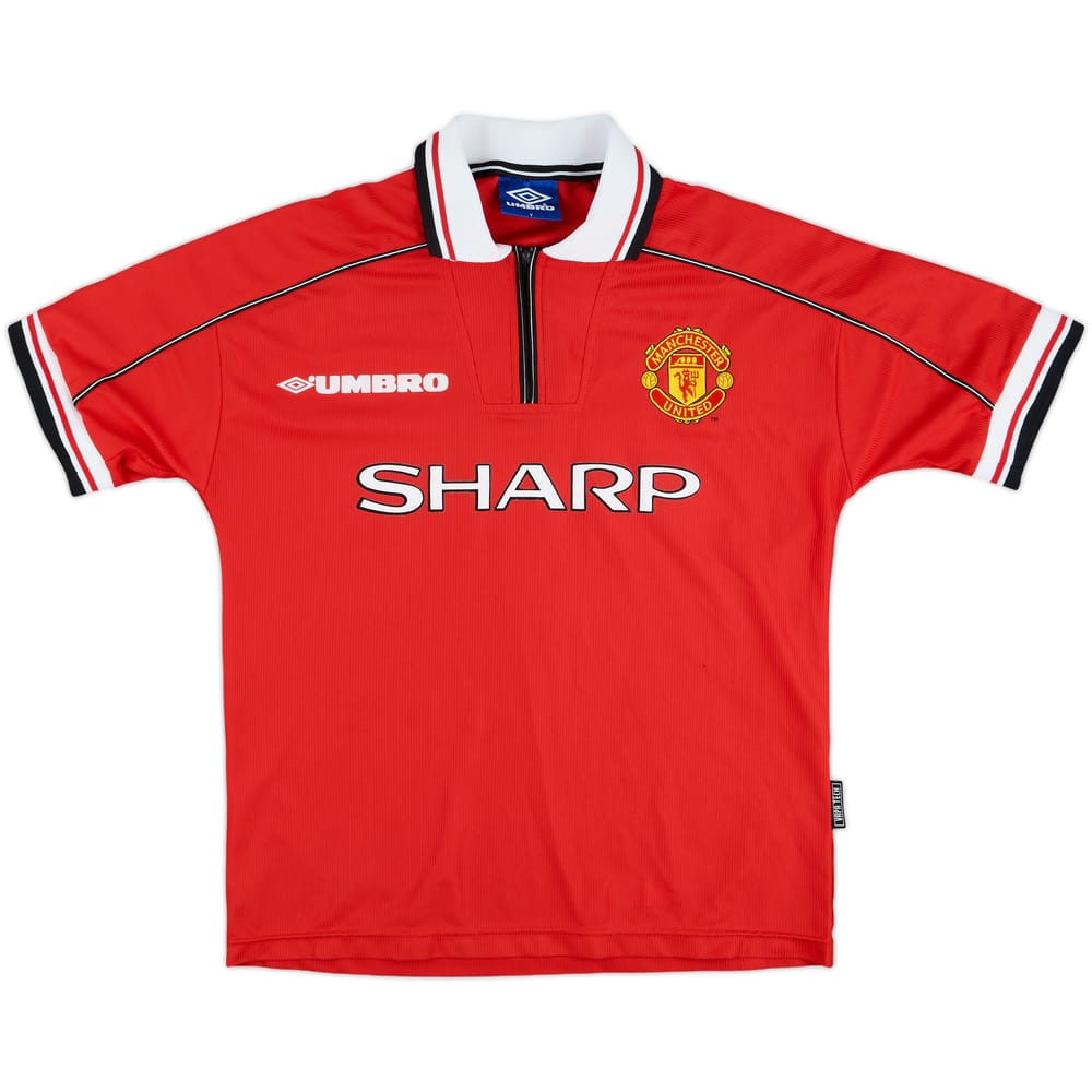 1998-00 Manchester United Home Shirt - 9/10 - (Y)