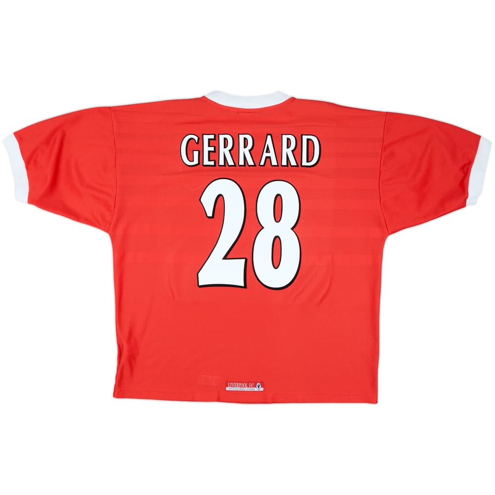 1998-00 Liverpool Home Shirt Gerrard #28 - 5/10 - (XL)