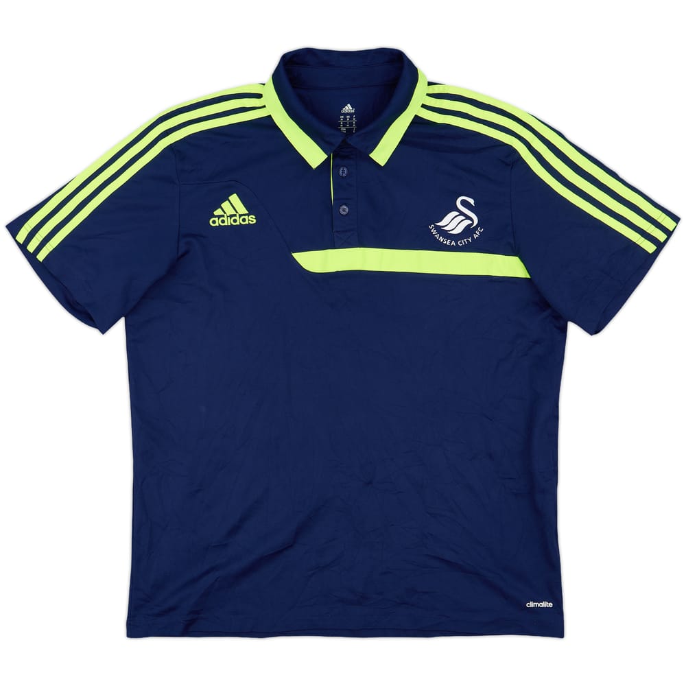 2013-14 Swansea adidas Polo Shirt - 9/10 - (M)