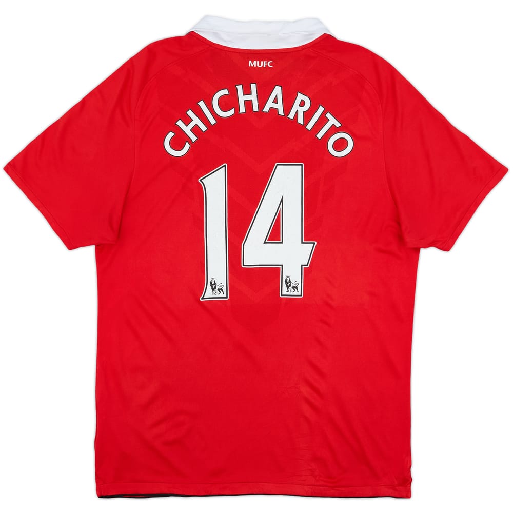 2010-11 Manchester United Home Shirt Chicharito #14 - 7/10 - (L)