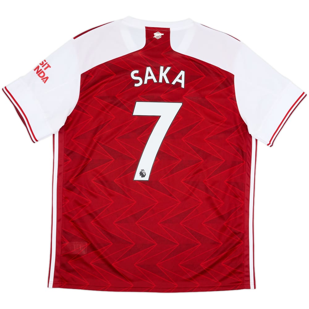 2020-21 Arsenal Home Shirt Saka #7 - 9/10 - (XL)