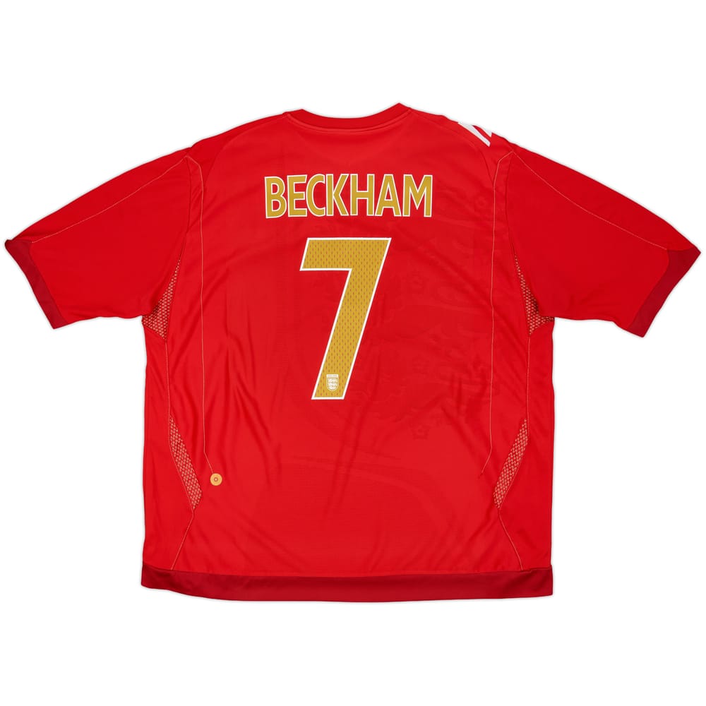 2006-08 England Away Shirt Beckham #7 - 6/10 - (3XL)