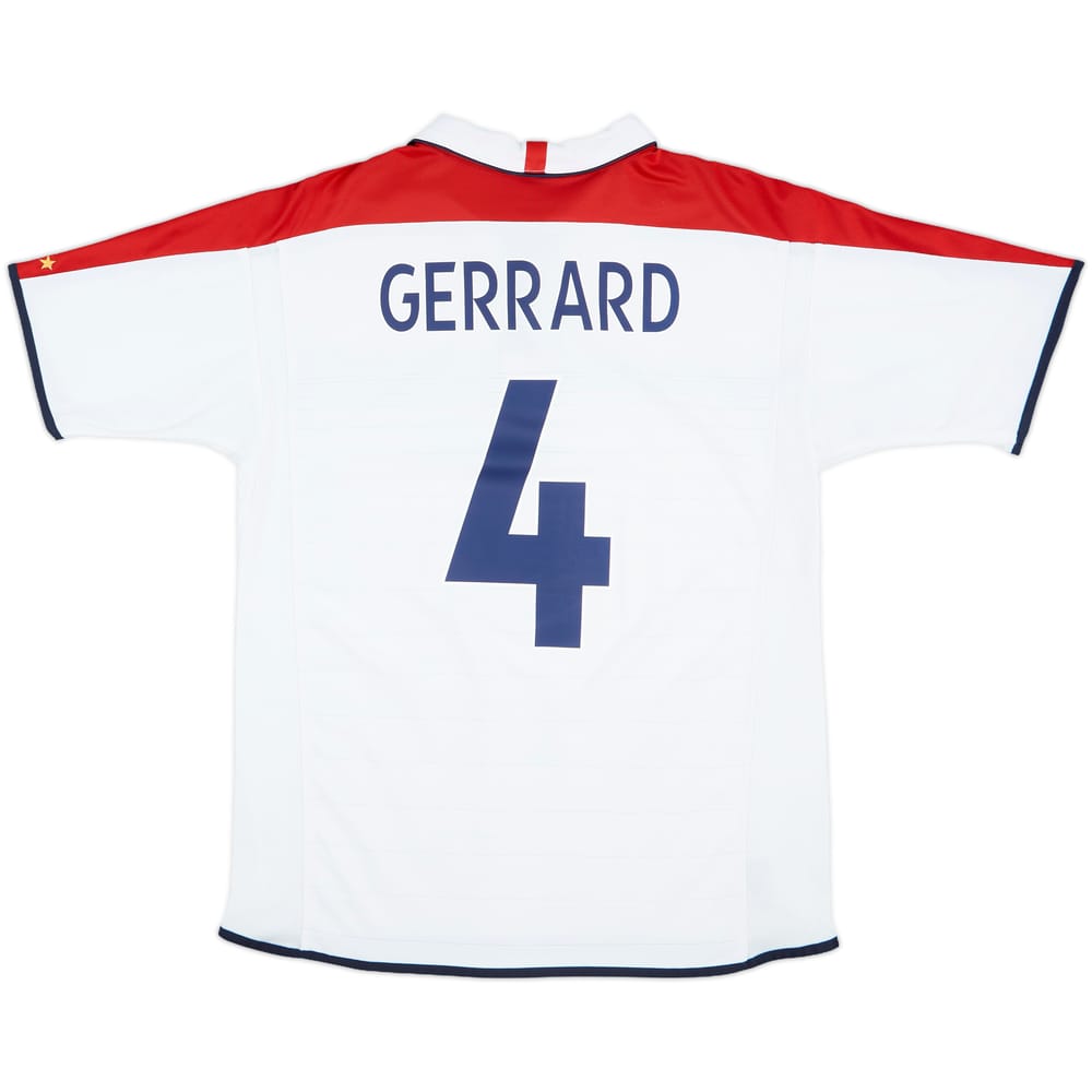 2003-05 England Home Shirt Gerrard #4 - 6/10 - (L)