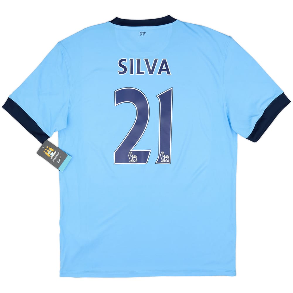 2014-15 Manchester City Home Shirt Silva #21 (L)
