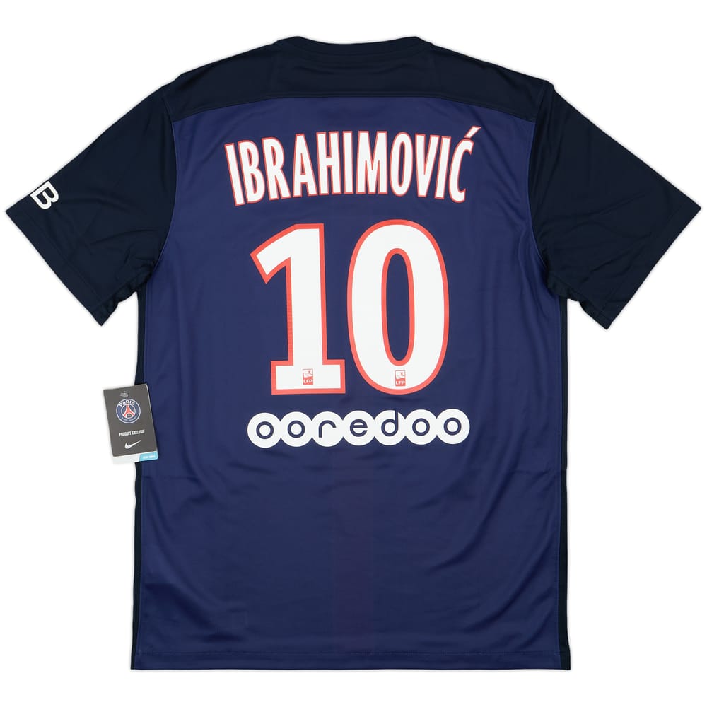 2015-16 Paris Saint-Germain Home Shirt Ibrahimovic #10 (M)