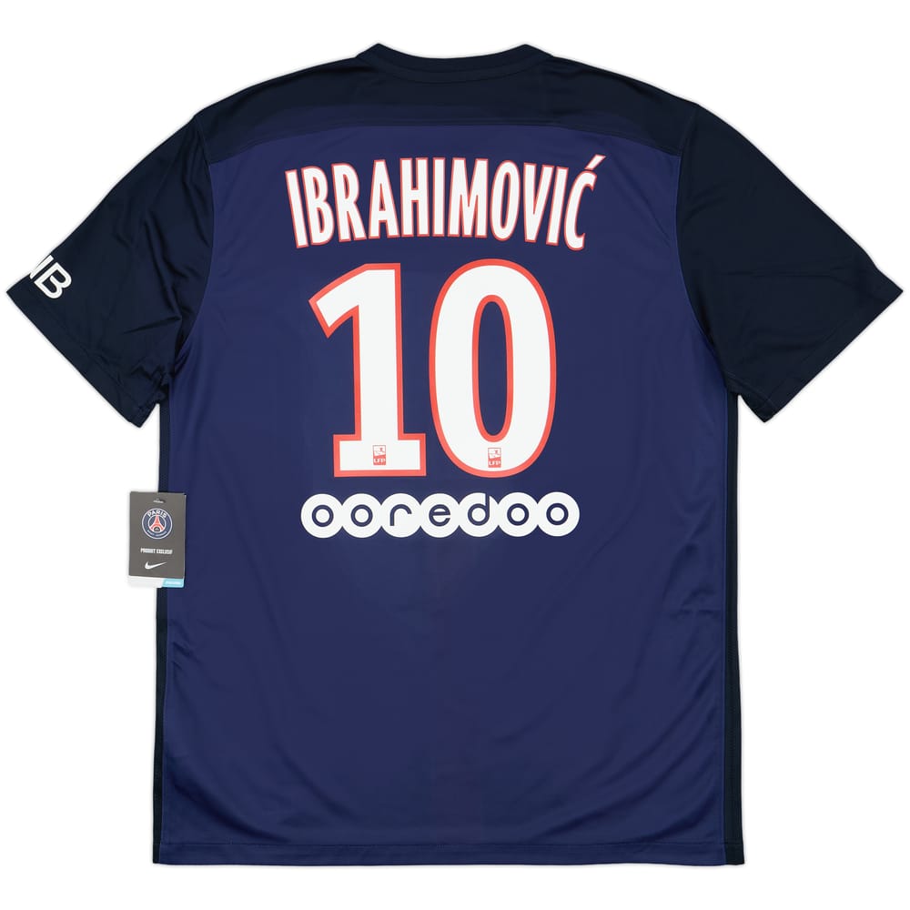 2015-16 Paris Saint-Germain Home Shirt Ibrahimovic #10 (L)
