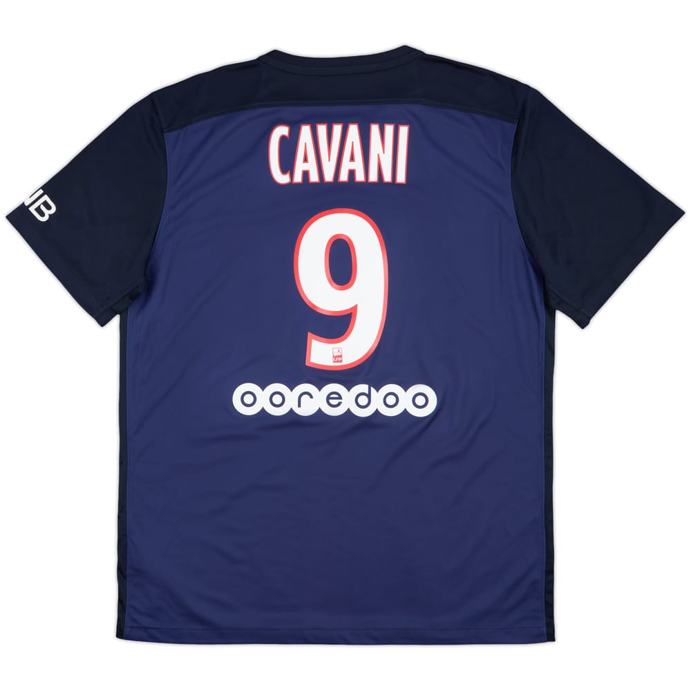 2015-16 Paris Saint-Germain Home Shirt Cavani #9 - 7/10 - (L)