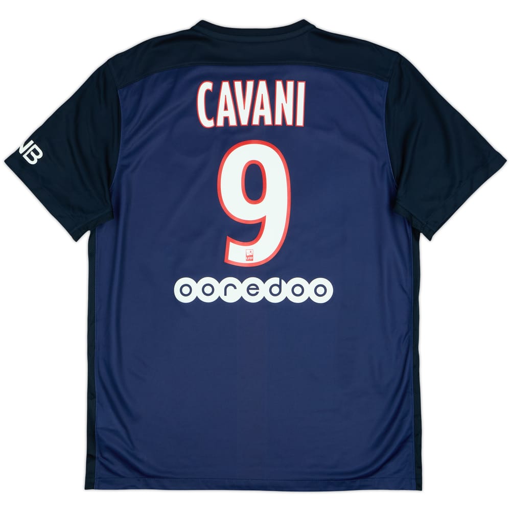 2015-16 Paris Saint-Germain Home Shirt Cavani #9 - 7/10 - (L)