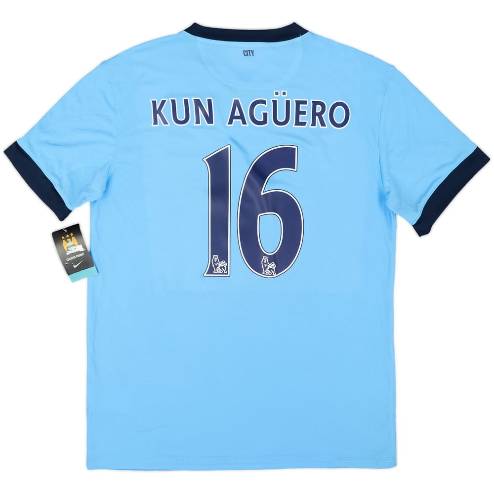 2014-15 Manchester City Home Shirt Kun Aguero #16 (L)