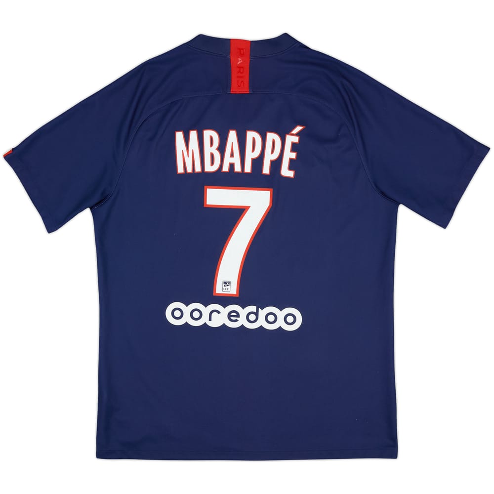 2019-20 Paris Saint-Germain Home Shirt Mbappe #7 - 6/10 - (L)