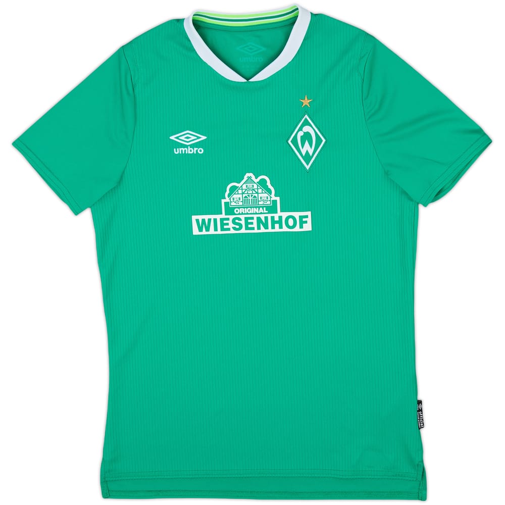 2019-20 Werder Bremen Home Shirt - 7/10 - (L.Boys)