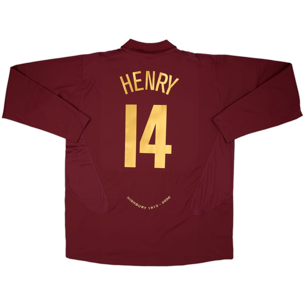 2005-06 Arsenal Home L/S Shirt Henry #14 (3XL)