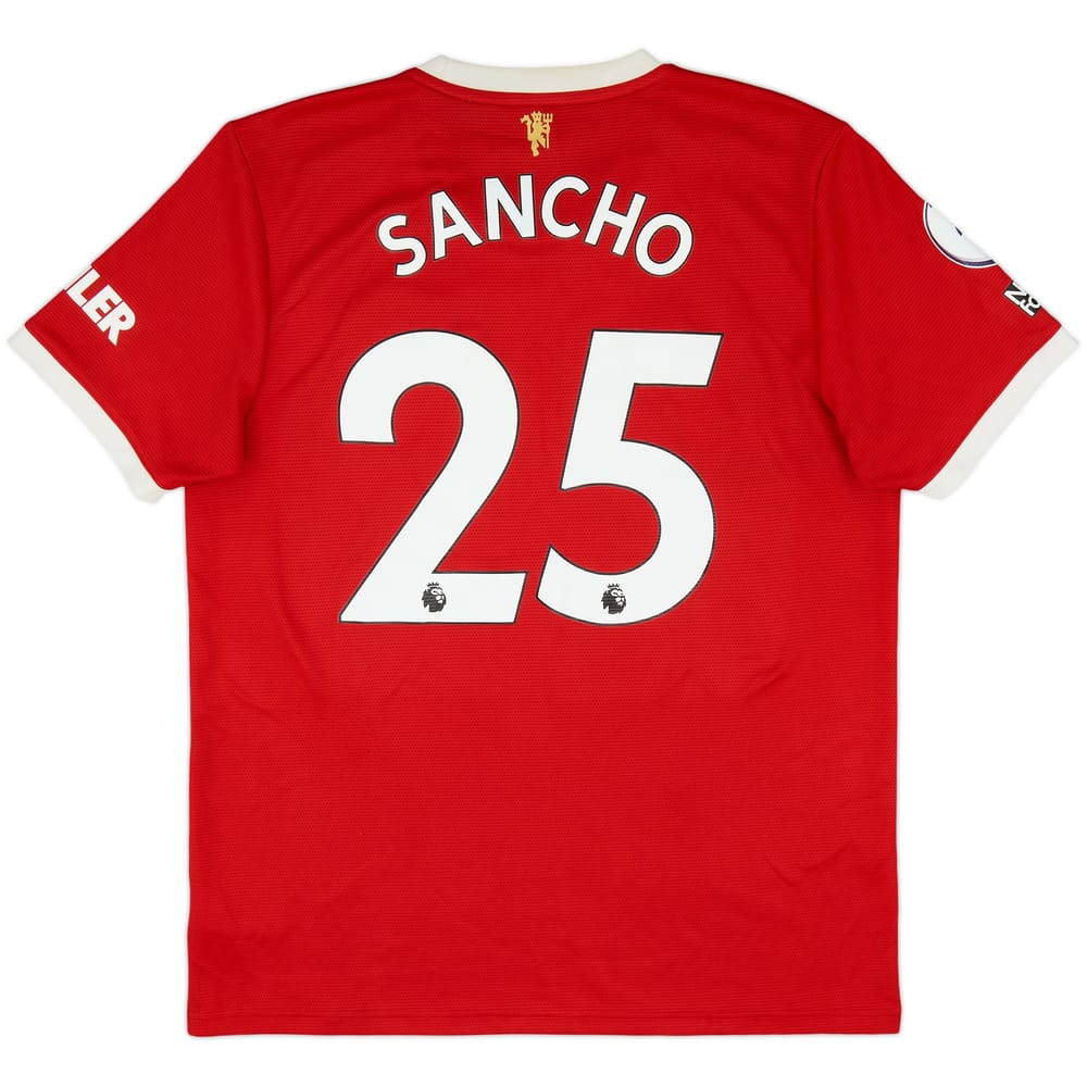 2021-22 Manchester United Home Shirt Sancho #25 - 9/10 - (L)