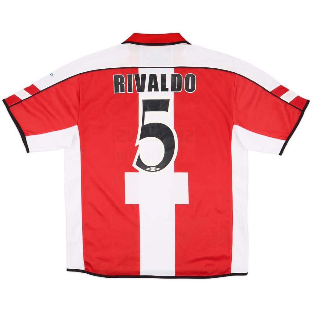 2003-04 Olympiakos Home Shirt Rivaldo #5 - 8/10 - (L)