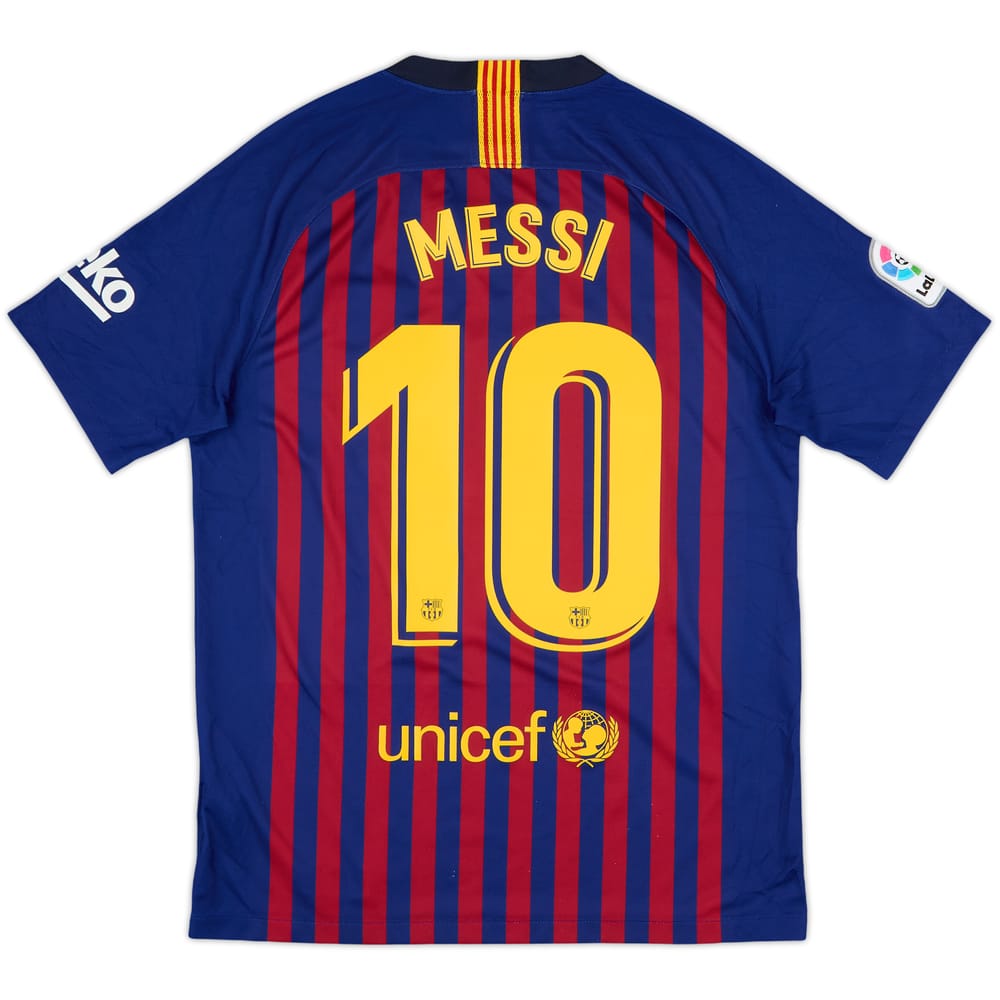 2018-19 Barcelona Home Shirt Messi #10 - 8/10 - (M)