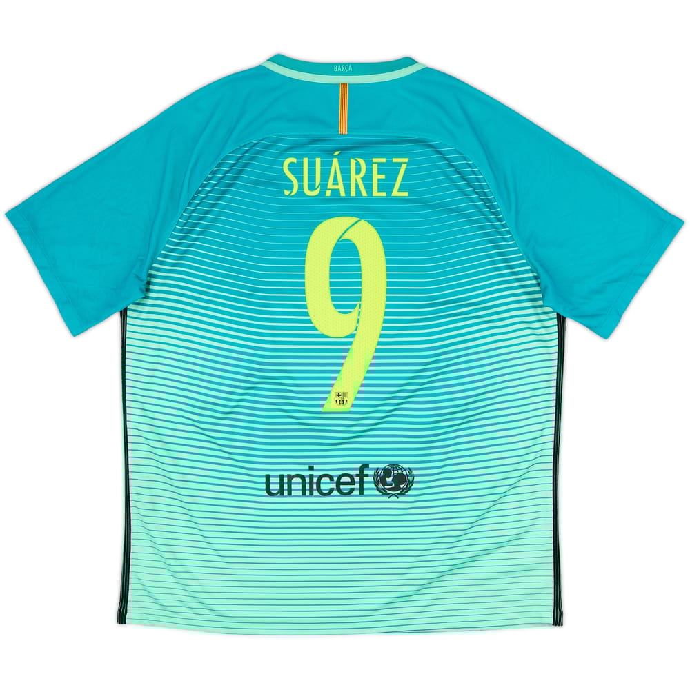 2016-17 Barcelona Third Shirt Suarez #9 - 8/10 - (XL)