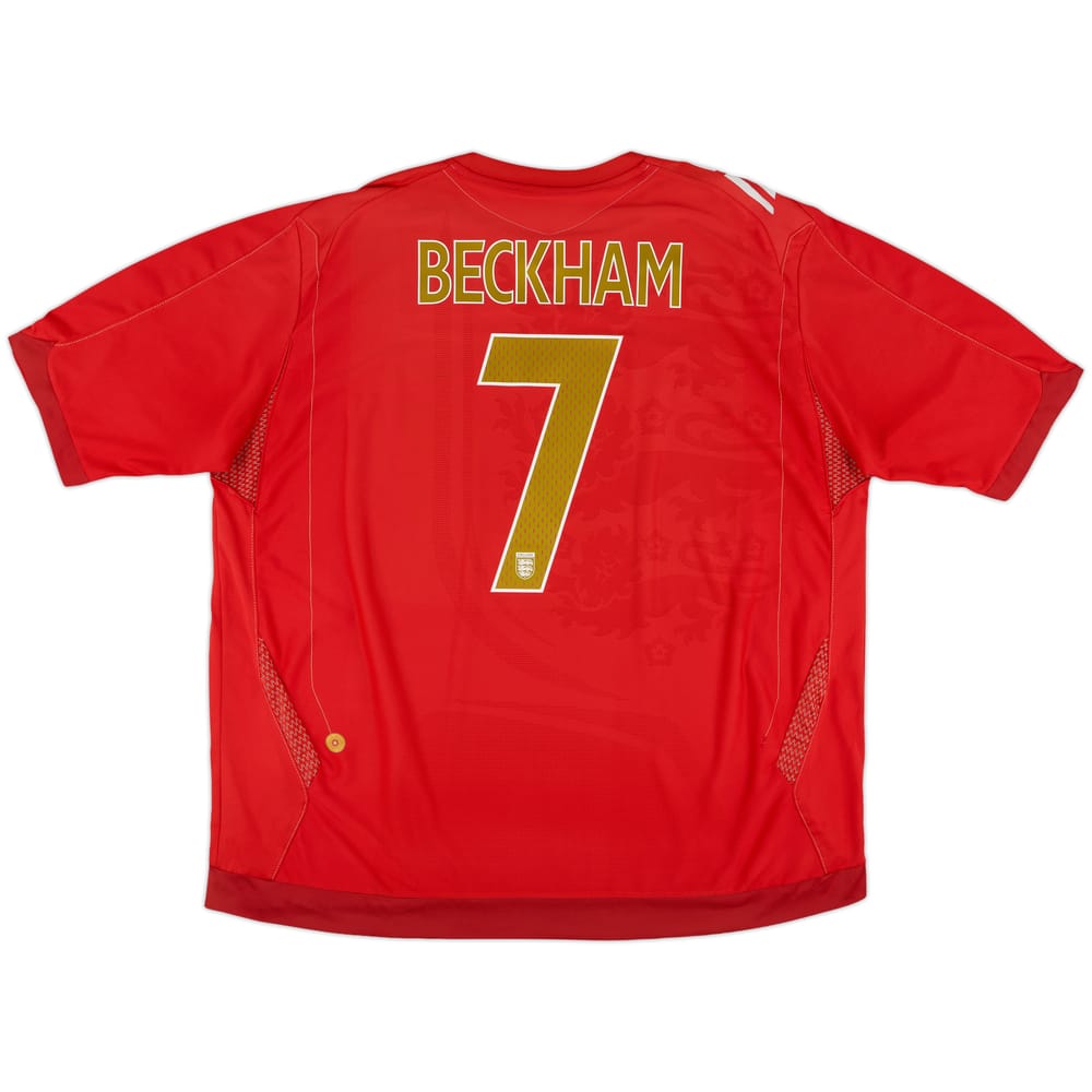 2006-08 England Away Shirt Beckham #7 - 7/10 - (3XL)
