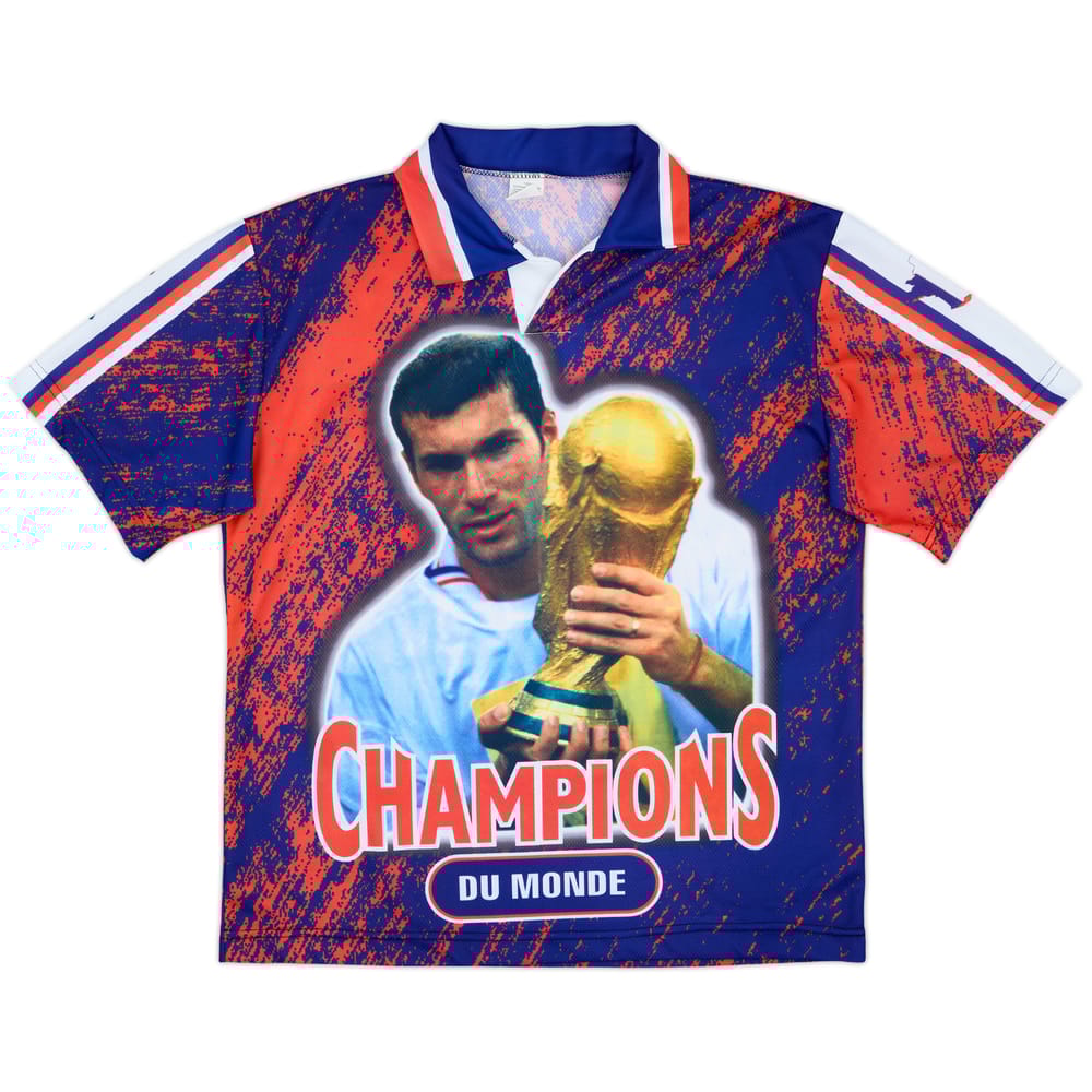 1998 France 'Champions du monde' Fan Shirt Zidane #10 - 9/10 - (XL)