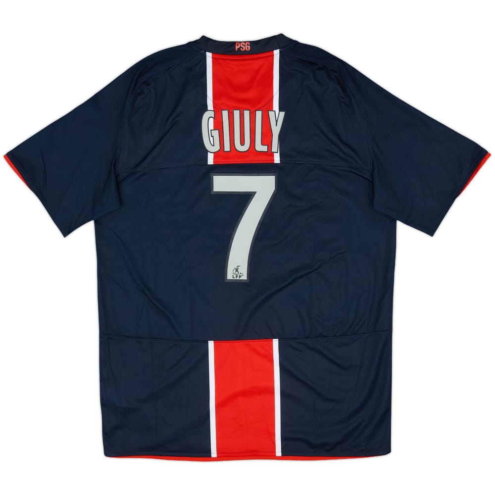 2008-09 Paris Saint-Germain Home Shirt Giuly #7 - 9/10 - (M)