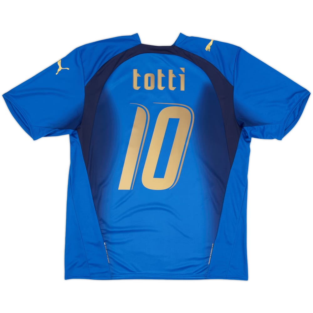 2006 Italy Basic Home Shirt Totti #10 (L)