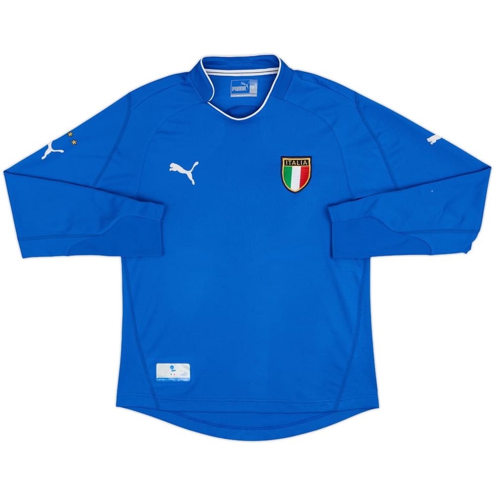 2003-04 Italy Home L/S Shirt - 8/10 - (M)