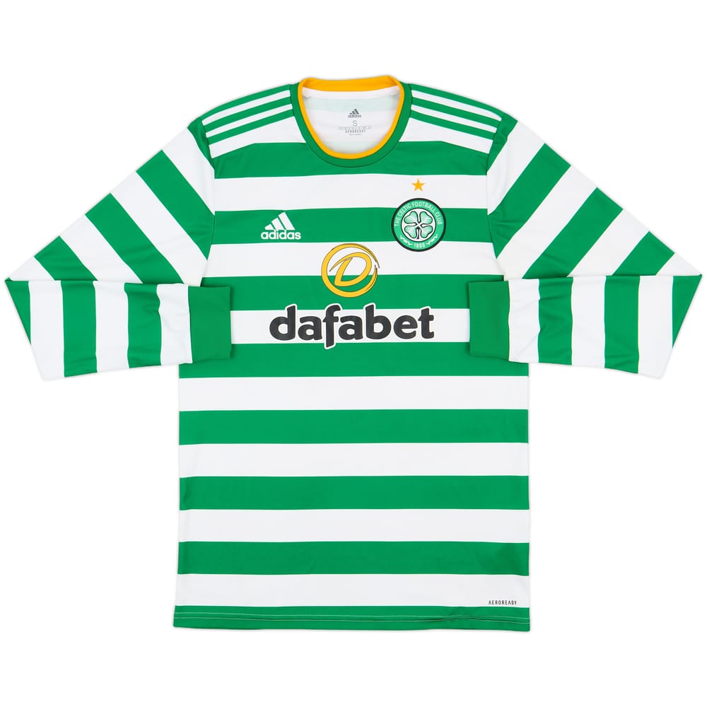2020-21 Celtic Home L/S Shirt - 6/10 - (S)