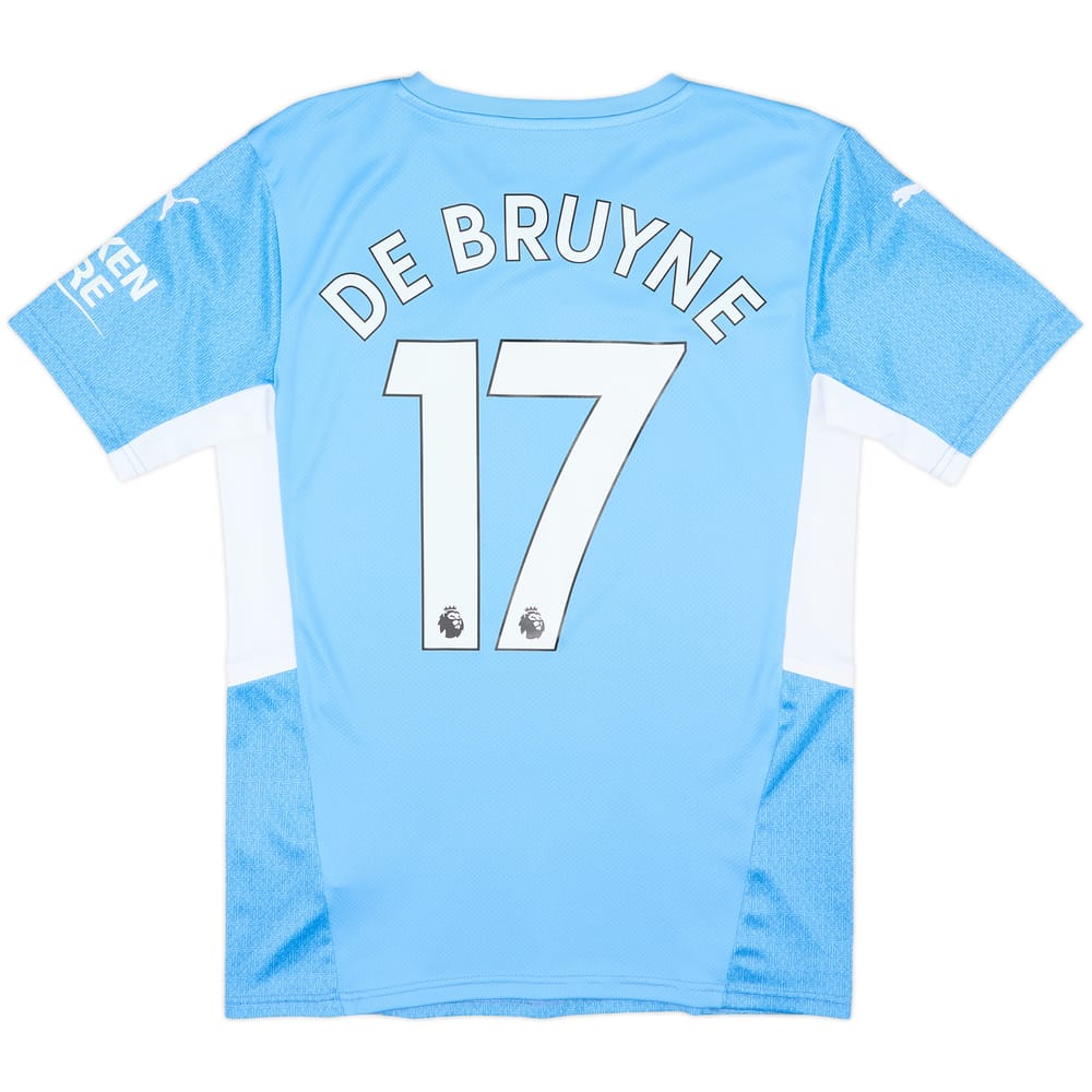 2021-22 Manchester City Home Shirt De Bruyne #17 - 9/10 - (S)