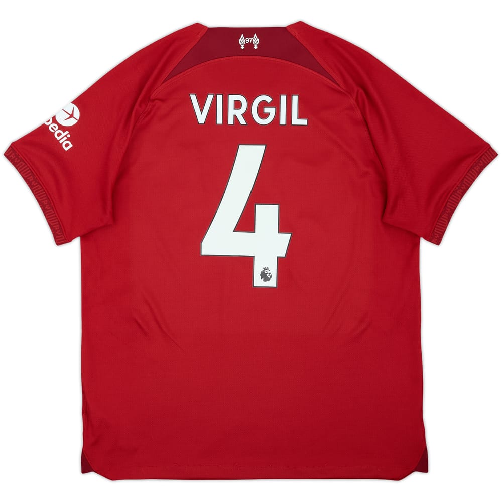 2022-23 Liverpool Home Shirt Virgil #4 - 6/10 - (L)