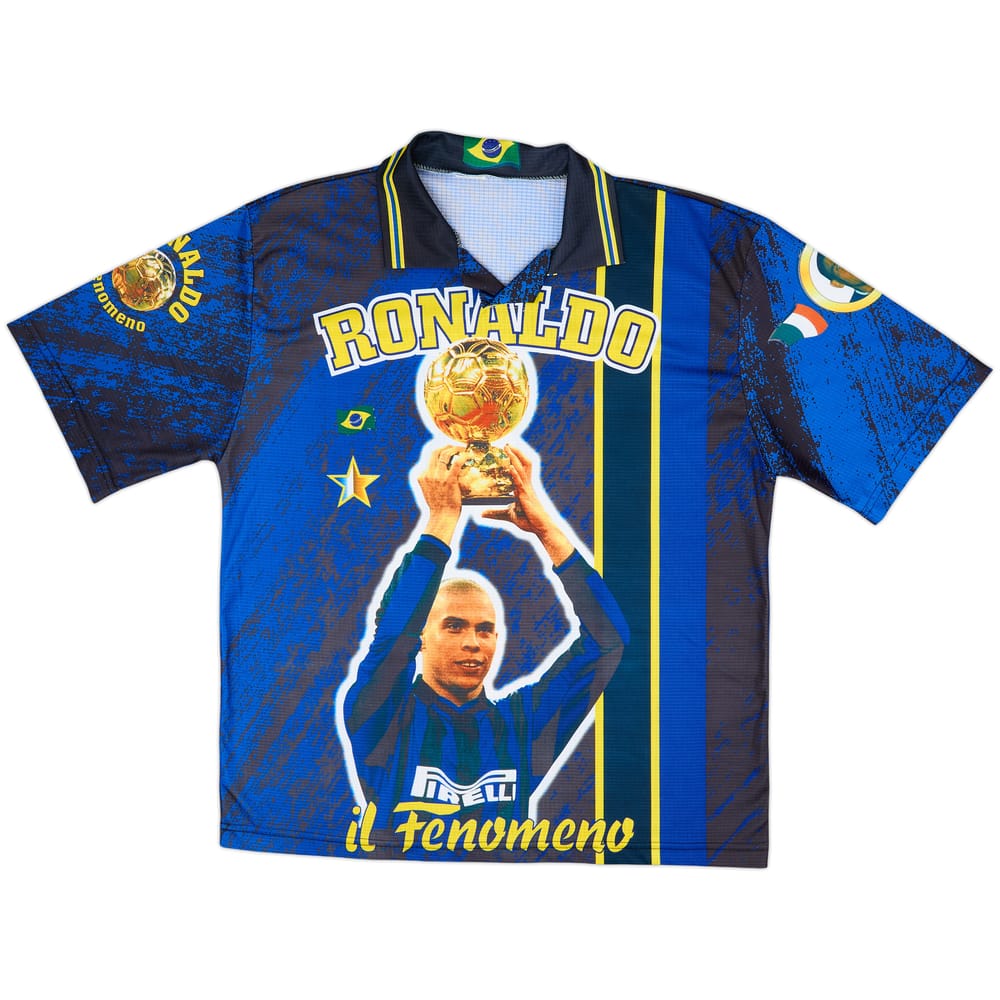 1997-98 Inter Milan Graphic Fan Shirt Ronaldo #10 - 8/10 - (XL)