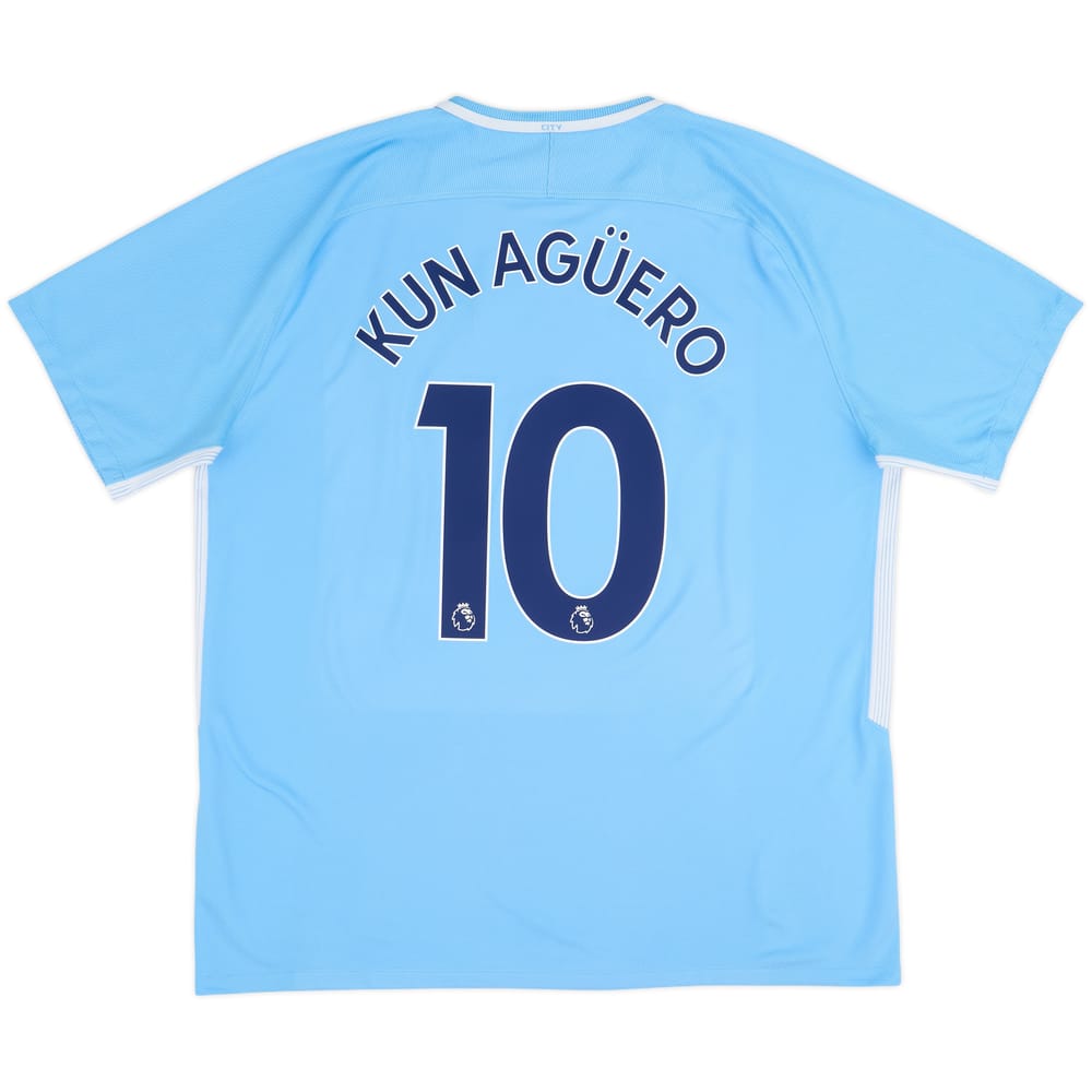 2017-18 Manchester City Home Shirt Kun Aguero #10 - 7/10 - (XXL)