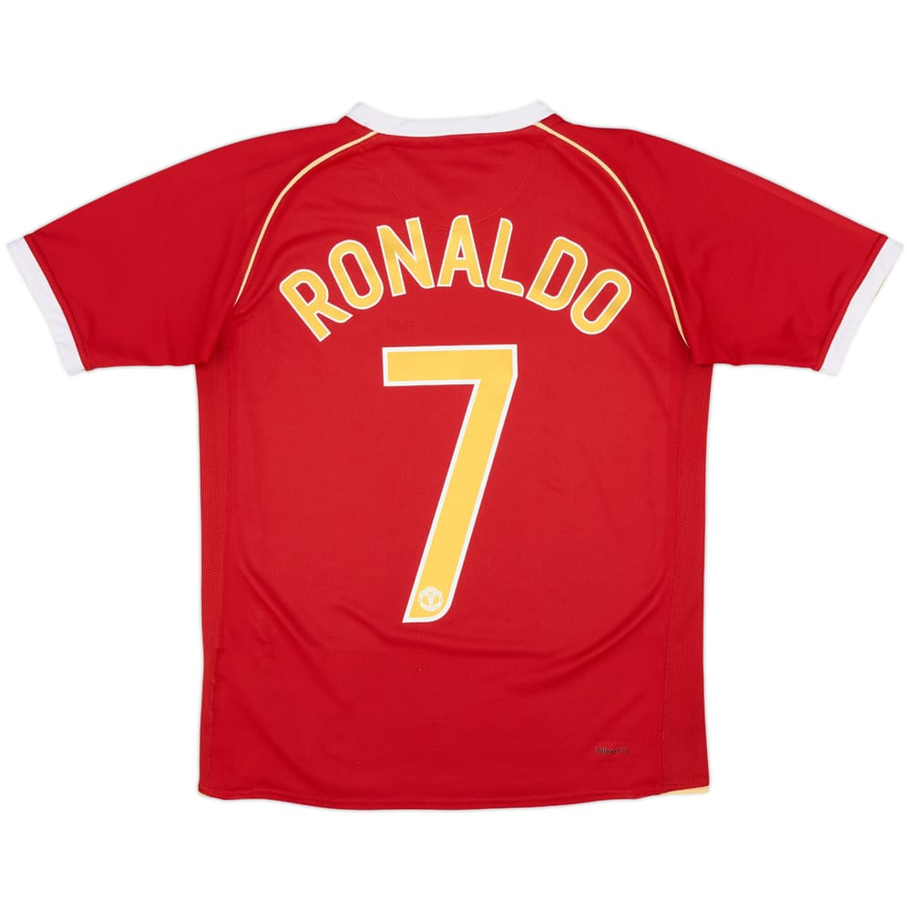 2006-07 Manchester United Home Shirt Ronaldo #7 - 8/10 - (XL.Boys)