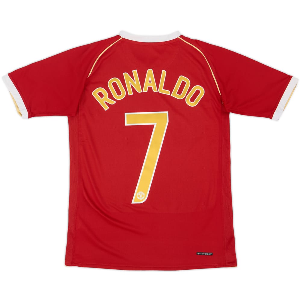2006-07 Manchester United Home Shirt Ronaldo #7 - 6/10 - (XL.Boys)