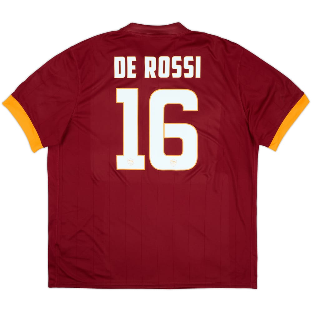 2014-15 Roma Home Shirt De Rossi #16 - 8/10 - (XXL)