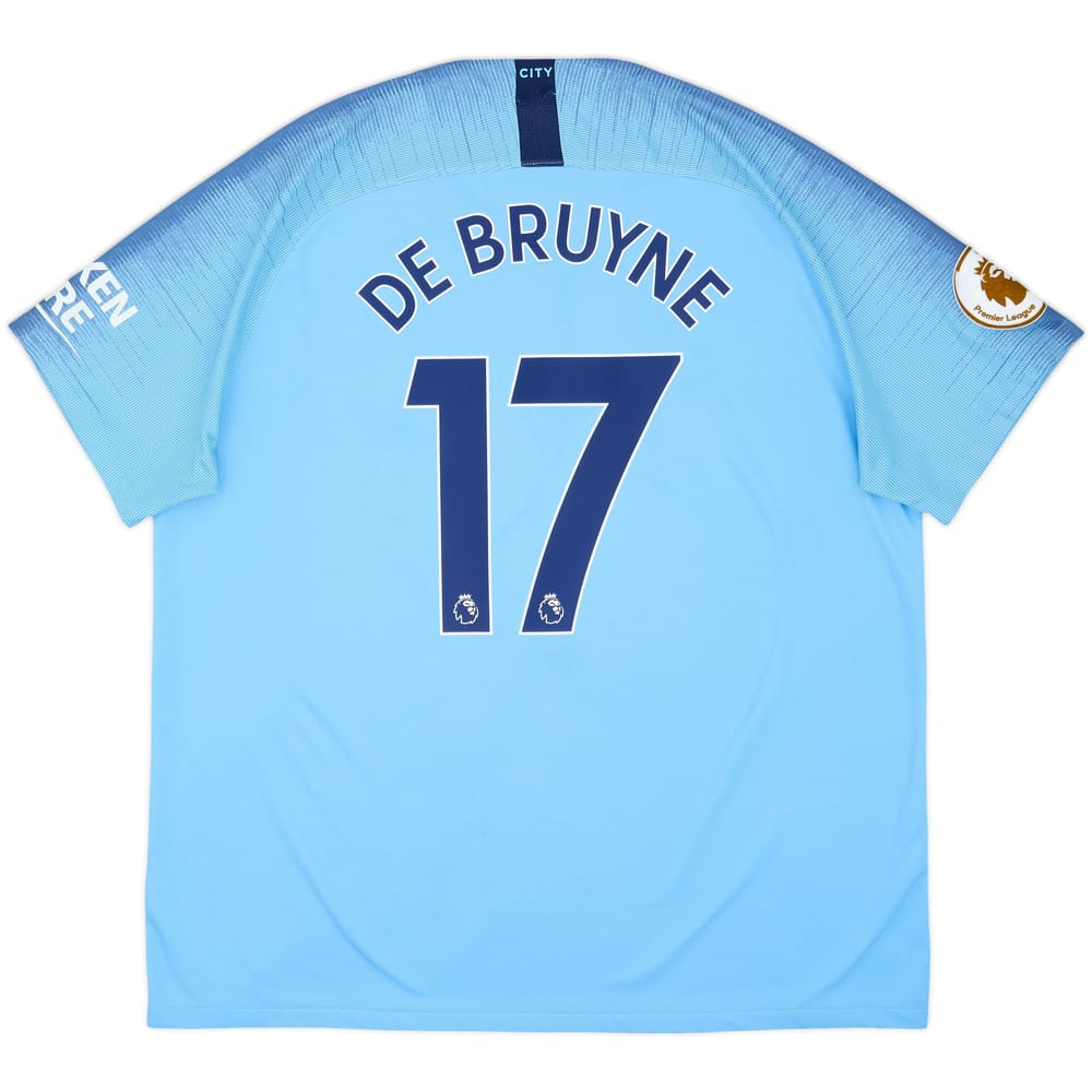 2018-19 Manchester City Home Shirt De Bruyne #17 - 6/10 - (XXL)