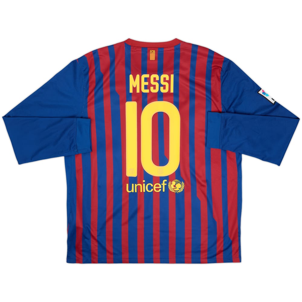 2011-12 Barcelona Home L/S Shirt Messi #10 - 5/10 - (XL)